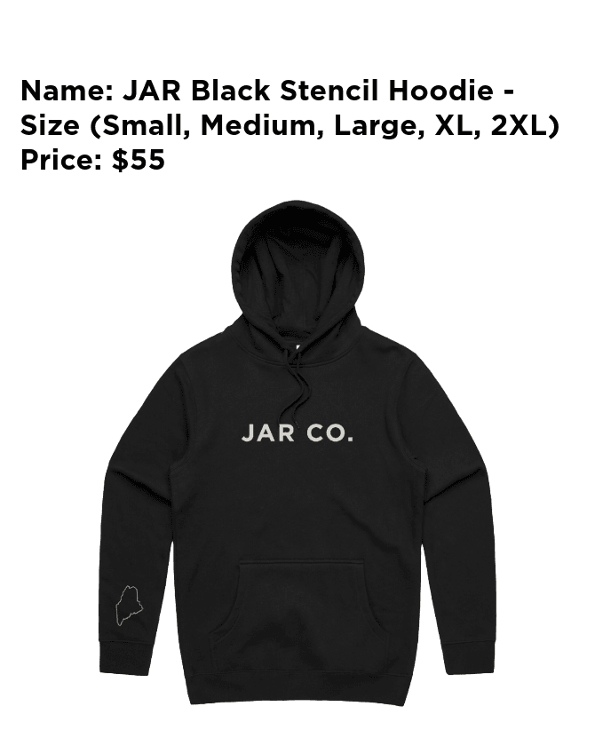 Black Stencil Hoodie