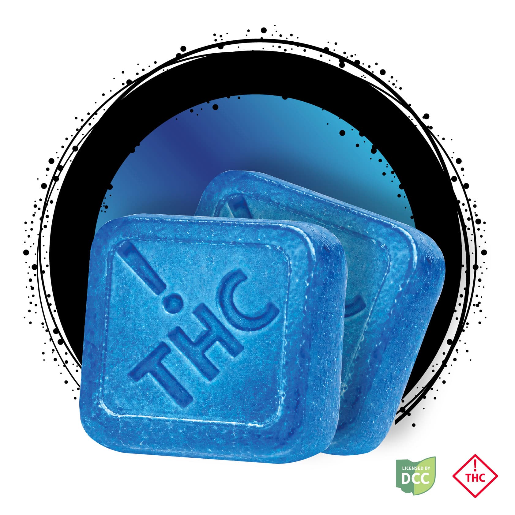 FX 1:1 THC:CBD Blue Raspberry Soft Chews | 10 Pack