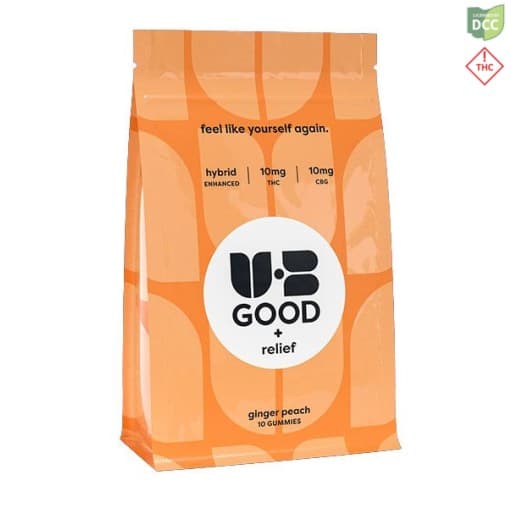 Ginger Peach (H) 1:1 THC:CBG Gummies 11mg 10pk