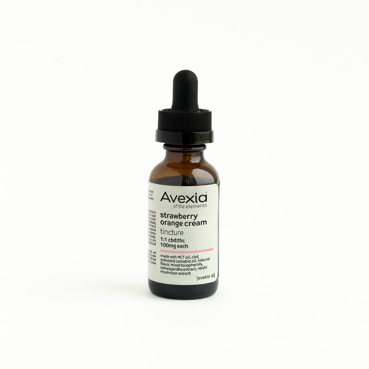 1:1 Strawberry Orange Cream (CBD:THC) - Tincture - 550mg - 5 day