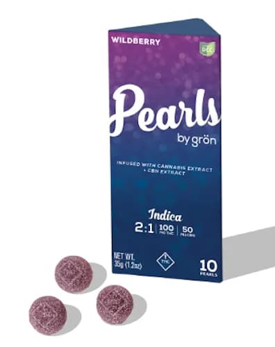Gron | 2:1 CBN:THC Wildberry Pearls | 100mg | Indica