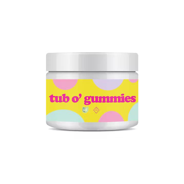 High Dose Peach Lemonade Tub O' Gummies | 25pk | 1000mg