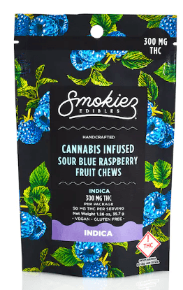 Sour Blue Raspberry Gummies 300mg (6-Pack | 50mg Each)