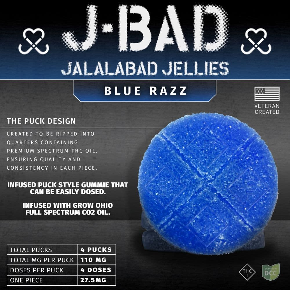 Blue Razz (Hybrid) - Gummies - 16pk - 440mg- 4day - JBAD