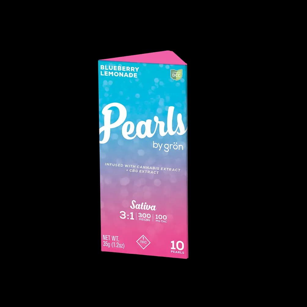 Gron | 3:1 CBG:THC Blueberry Lemonade Pearls | 10pk | 100mg | Sativa