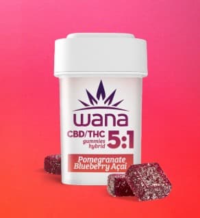Classic Pomegranate Blueberry Acai 5:1 CBD/THC Gummies [20-Pack] | 100mg