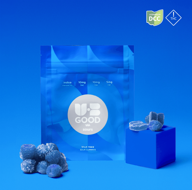 Gummies - Sour Blue Razz 100mg