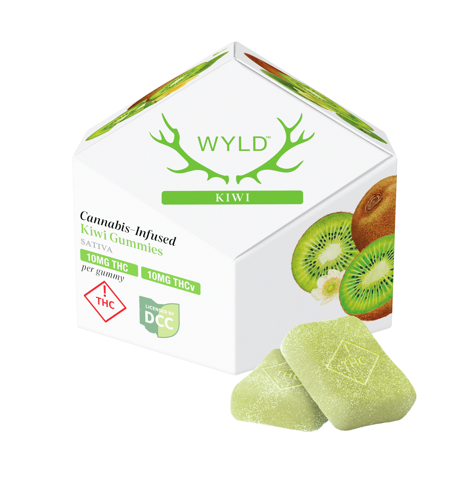 Kiwi 1:1 THC:THCv Gummies | 10 pack
