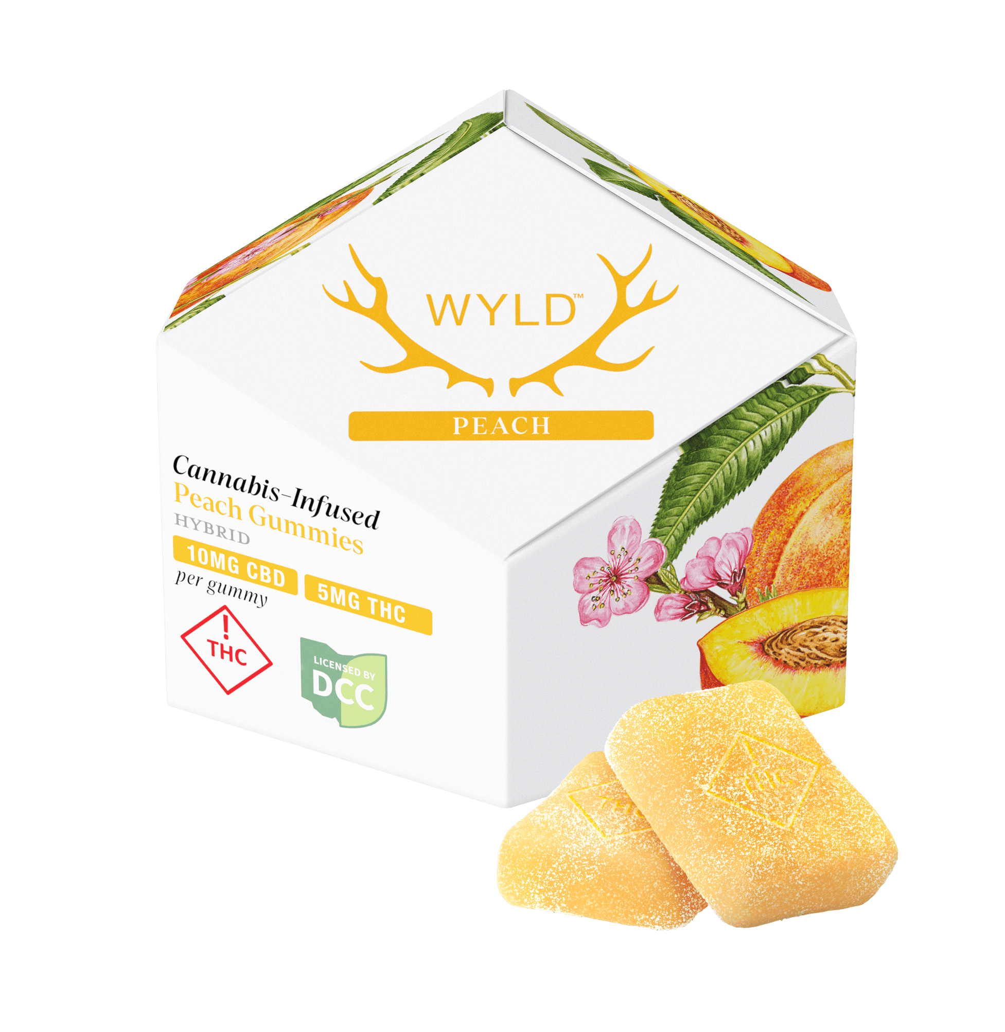 Peach 1:2 THC:CBD Gummies | 10 pack
