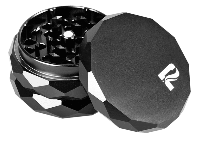 Pulsar Diamond Faceted Aluminum Grinder | 4pc | 2.25 | Black