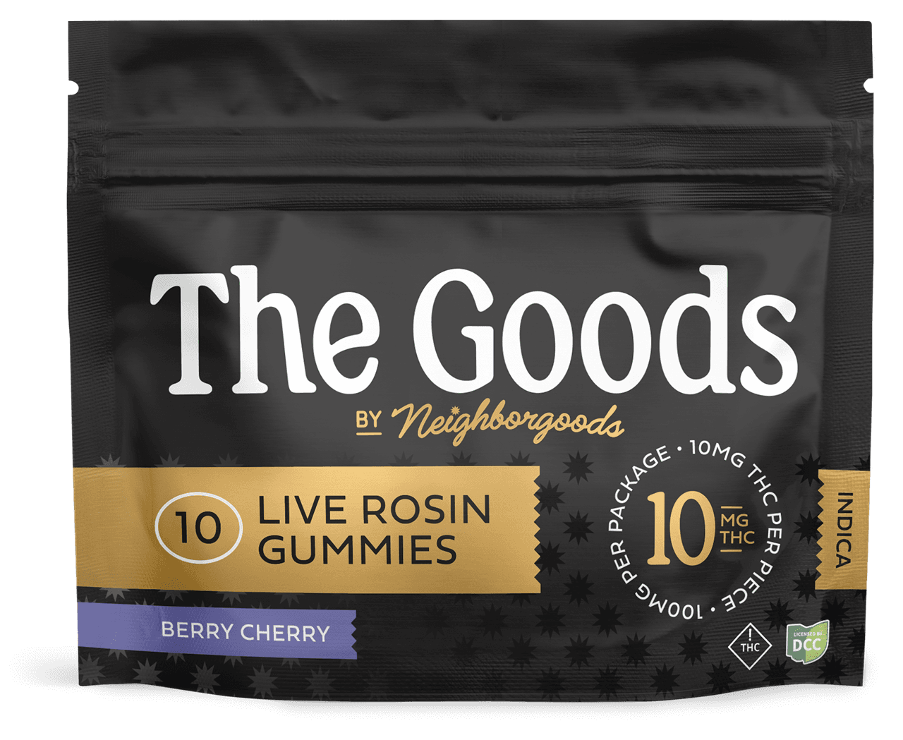 The Goods | Berry Cherry 10pc | 100mg Live Rosin Gummies
