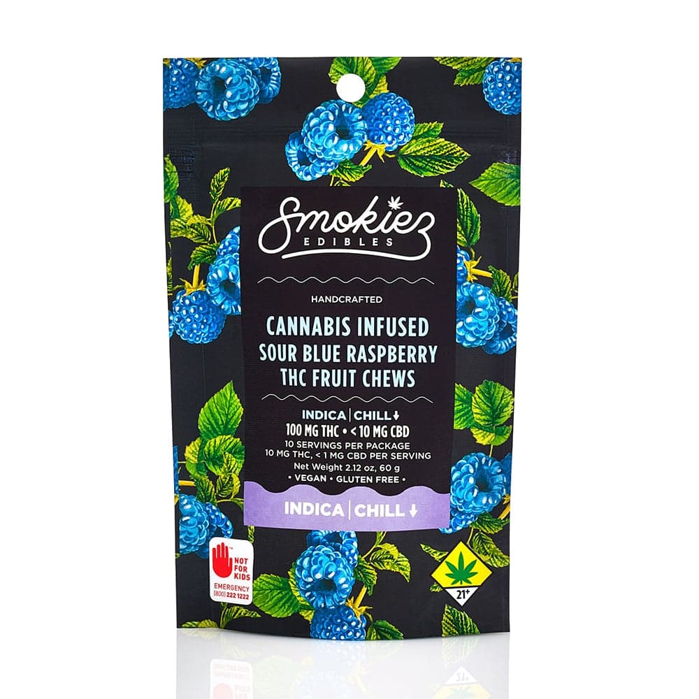 Sour Blue Raspberry - Indica [10pk] (100mg)