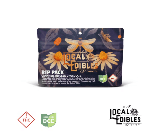 Local Edibles | Dark Chocolate 1:1 THC:CBG 5pc | 110mg Chocolate