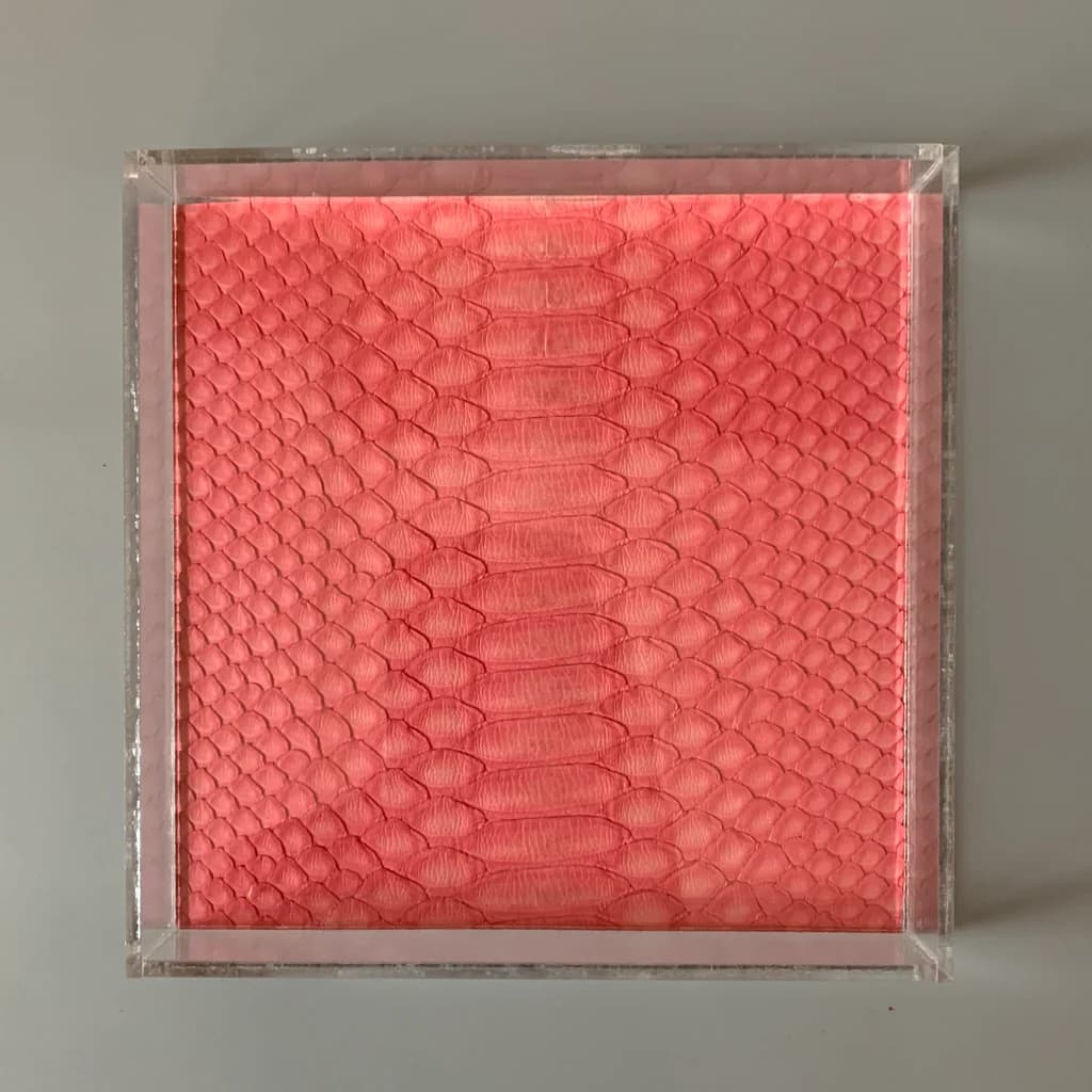 Matte Pink Python Lucite Rolling