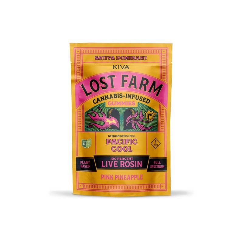 Lost Farm | Pacific Cool x Pink Pineapple 10pc | 110mg Live Resin Gummies