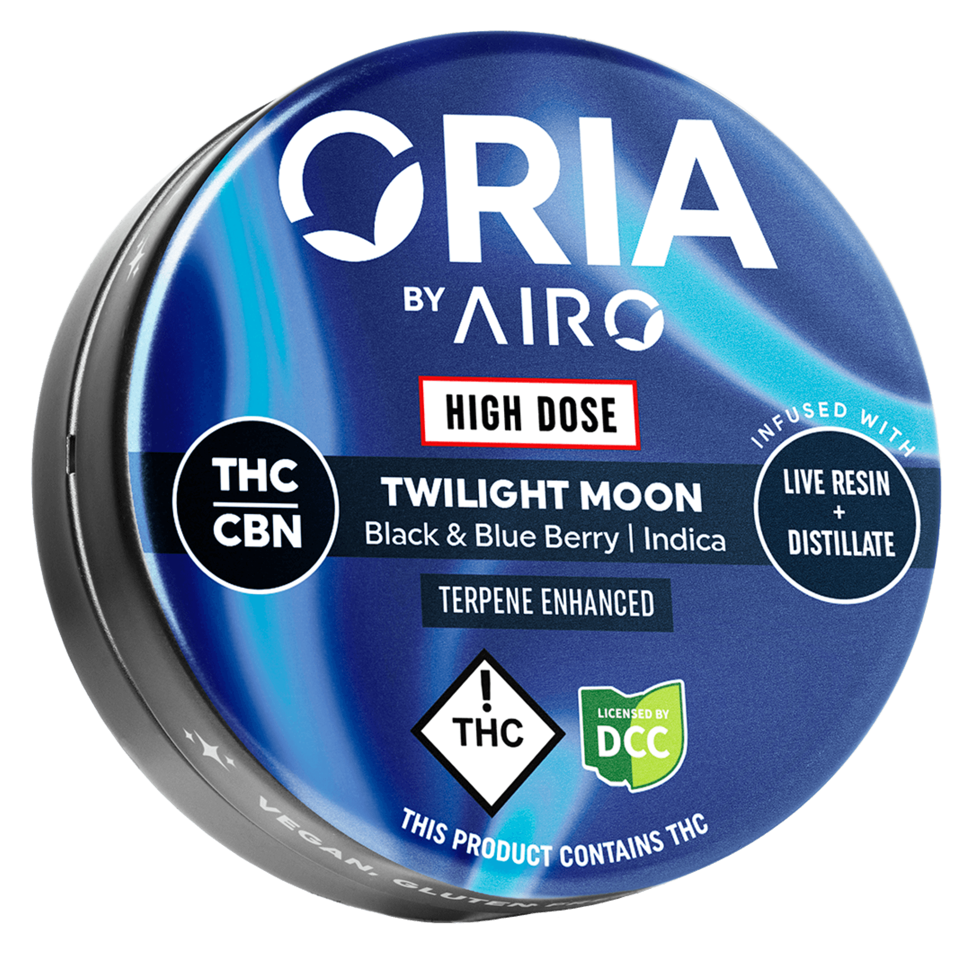 Airo Oria | 10 pack High Dose Crescent Blues + CBN Live Resin Gummies