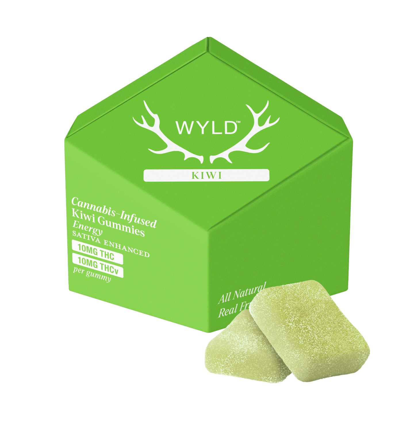 Kiwi 1:1 THCv + Sativa Enhanced Gummies