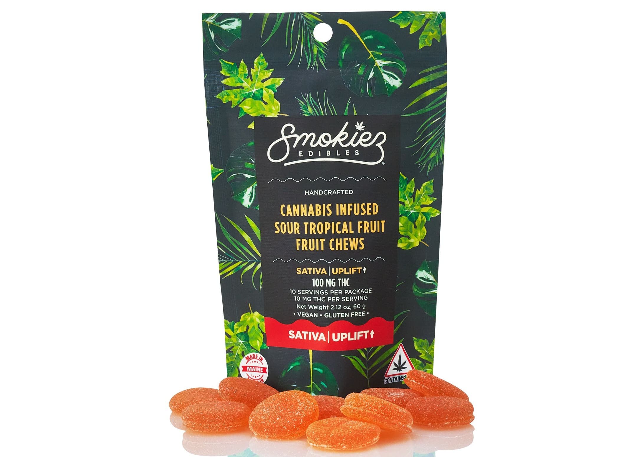Sour Tropical Fruit Sativa 100mg THC Fruit Chews