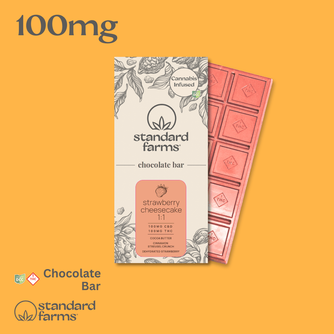 White Chocolate Strawberry Cheesecake CBN Bar | 100mg
