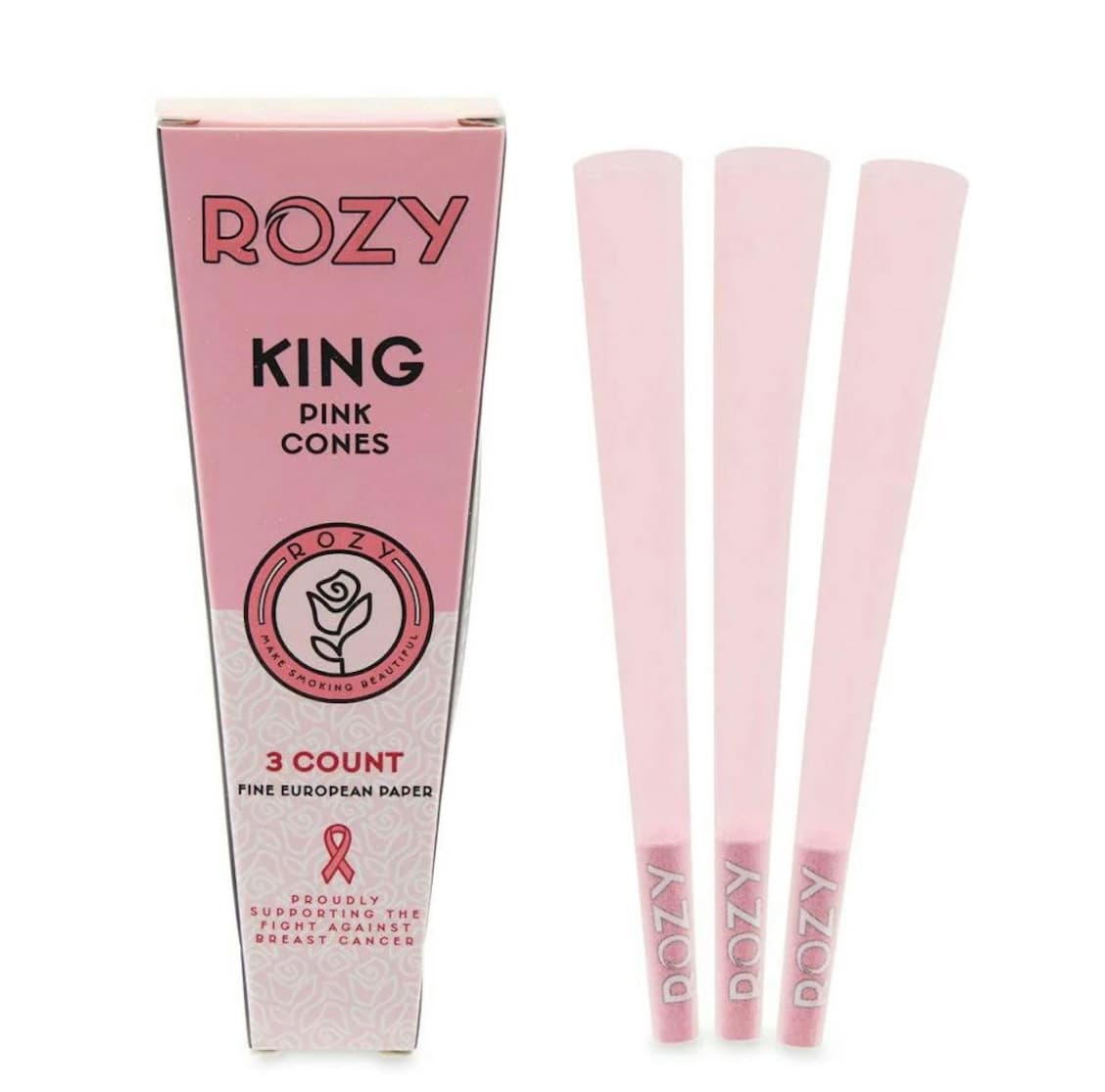 Pink King Size Cones 3pk
