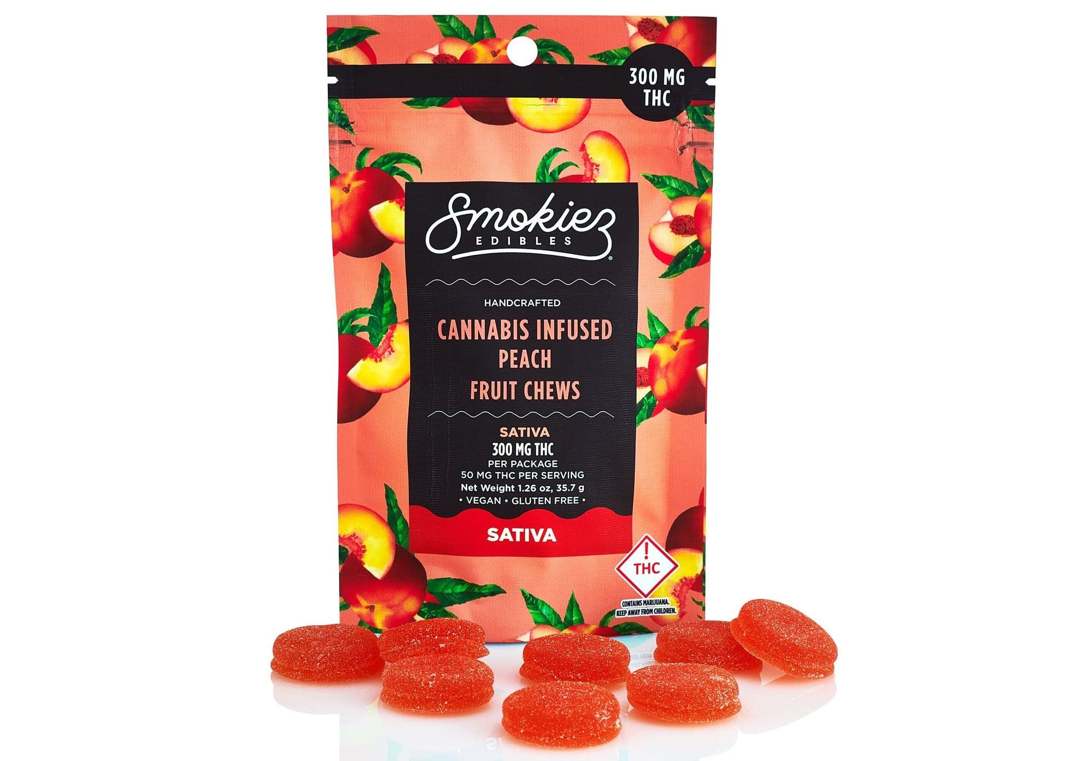 Sweet Peach High Dose 6pk 300mg | Sativa
