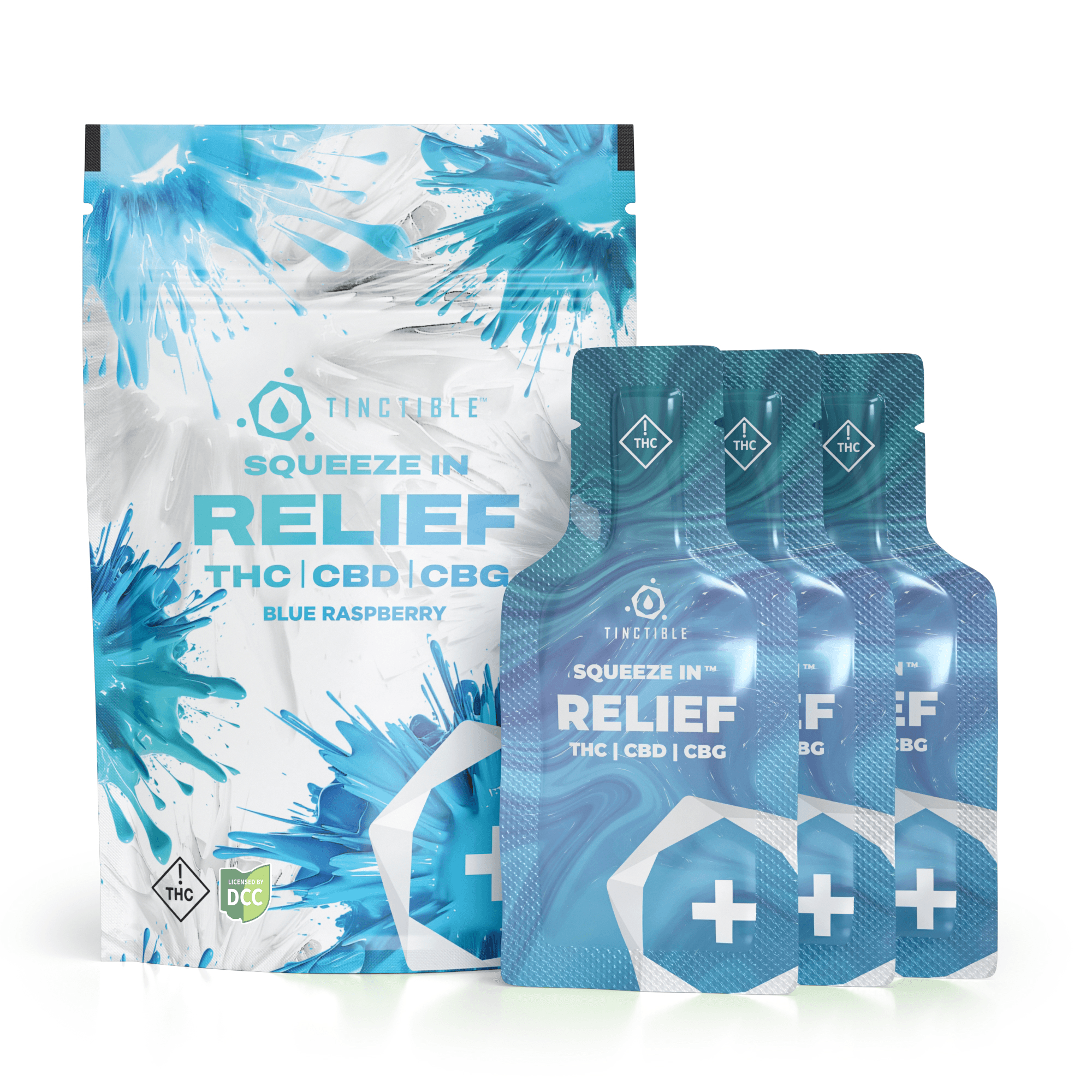 Blue Raspberry Squeeze Gel 2:1:1 THC:CBD:CBG 110mg -11pk