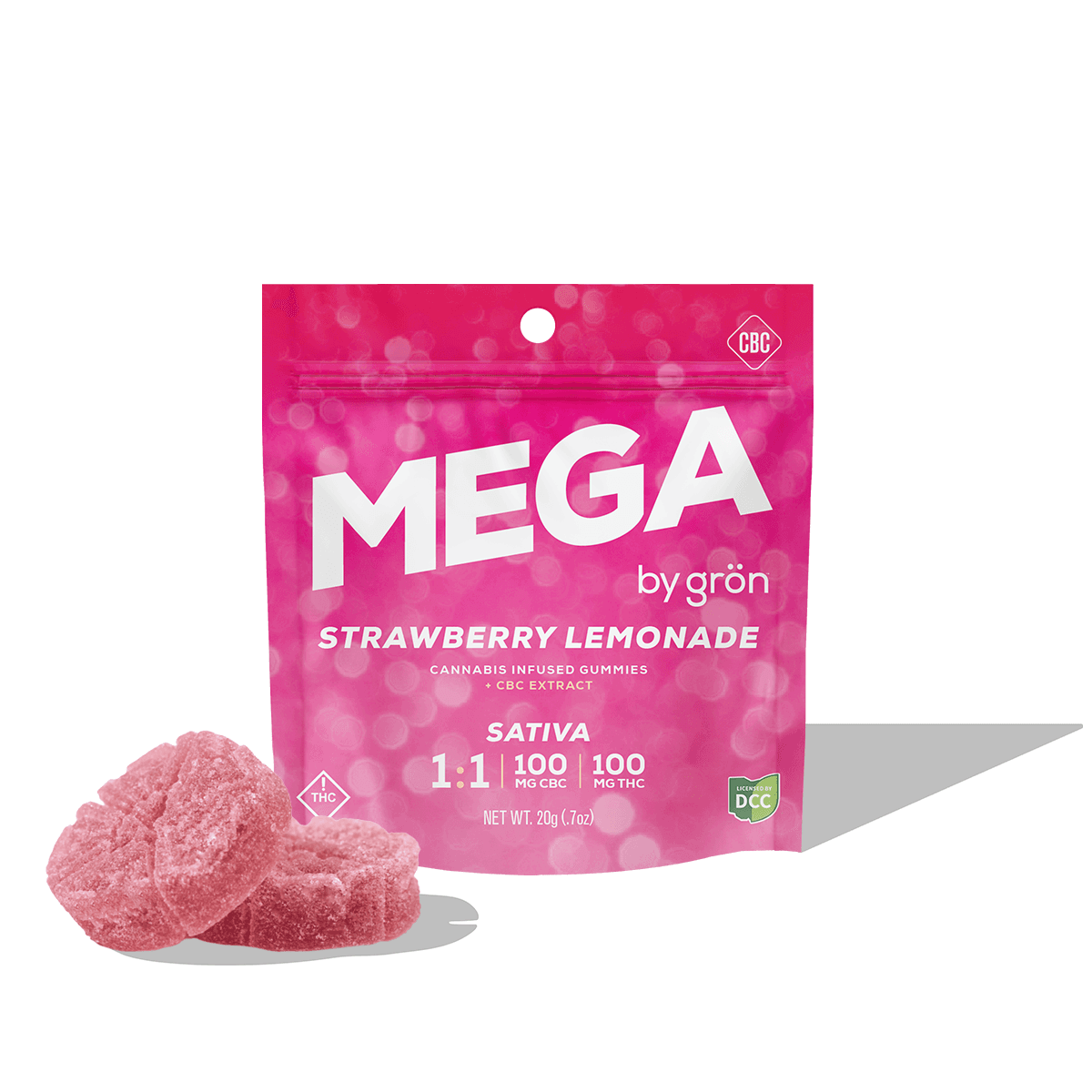 Gron: 1:1 Strawberry Lemonade MEGA - CBC/THC - Sativa