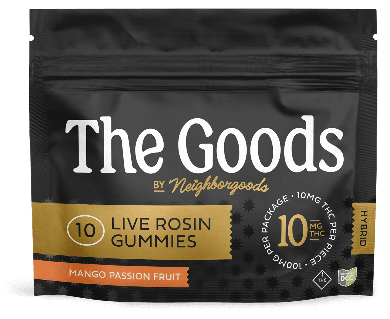 Mango Passion Fruit Live Rosin Gummies (10Pk)
