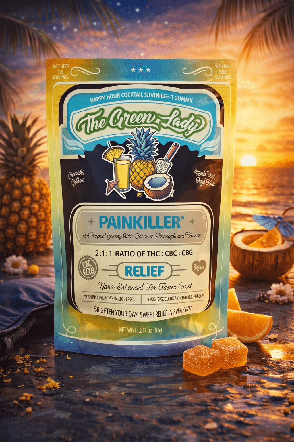 Lady/ Painkiller/ Relief Gummies/ Thc