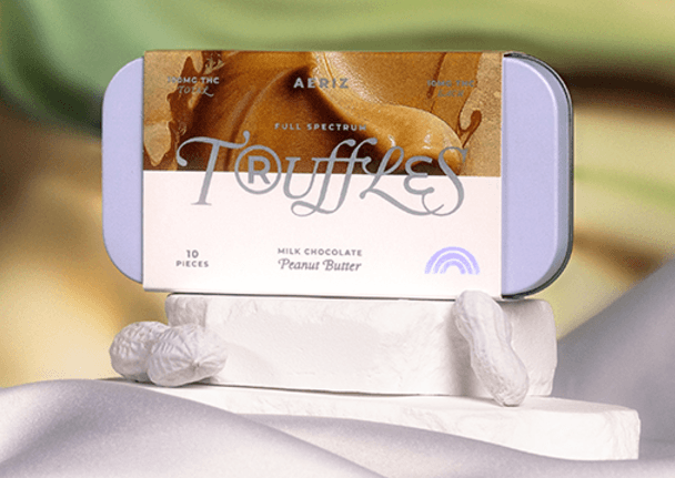 AERIZ PEANUT BUTTER 10PK MILK CHOCOLATE TRUFFLES 100MG