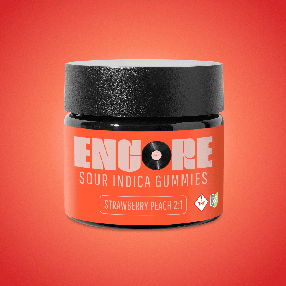 Sour Strawberry Peach 2:1 CBD:THC - Gummies - 110mg [10pk]