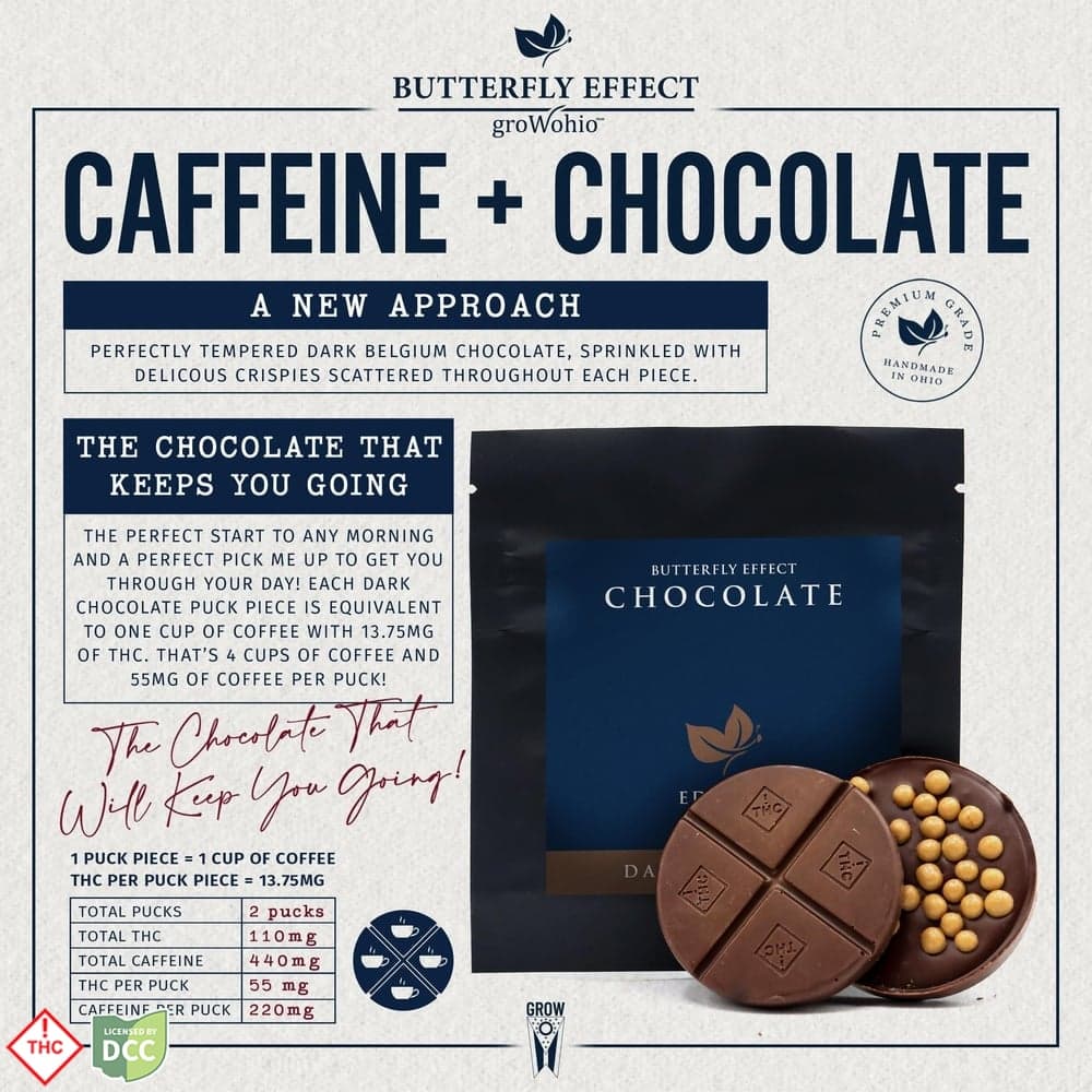 Caffeinated Dark Chocolate - 8ct - 110mg
