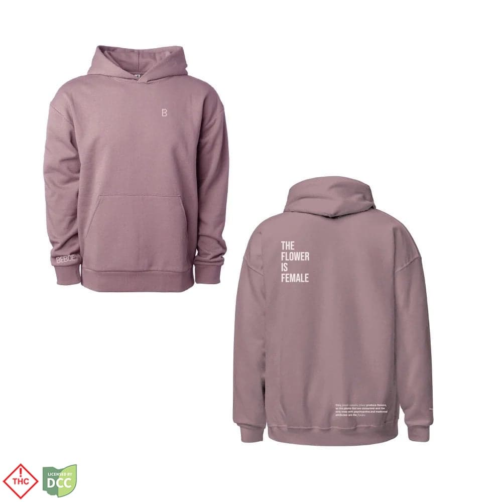 Flower Is Female Hoodie - Orchid [L]