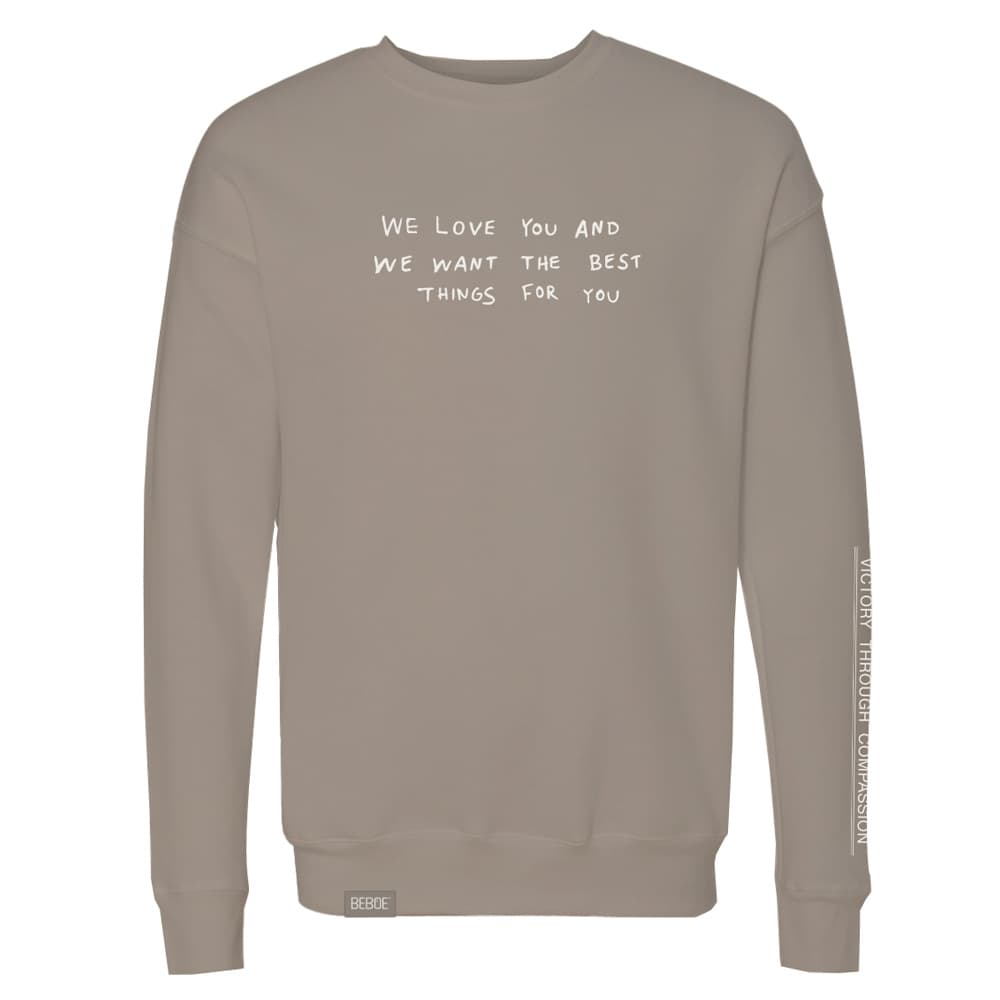 Love You Crew Light Grey