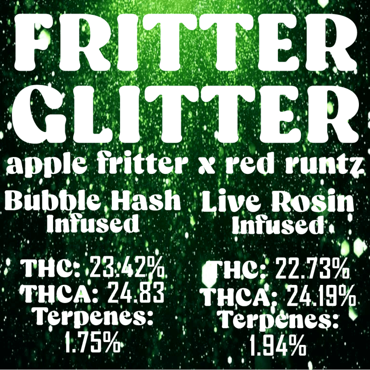 Fritter Glitter Kief Rosin Infused